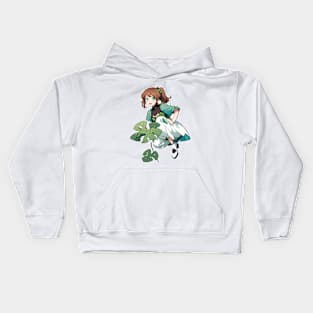 Cute happy anime girl in summer series Kids Hoodie